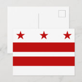 Carte Postale Drapeau Washington DC (Devant / Derrière)