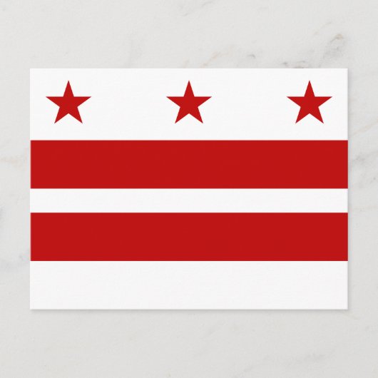 Carte Postale Drapeau Washington DC (Devant)