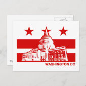 Carte Postale Drapeau Washington DC (Devant / Derrière)