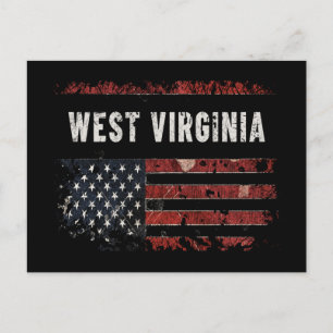 Carte Postale Drapeau West Virginia USA