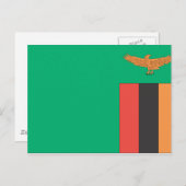 Carte Postale Drapeau Zambie (Devant / Derrière)