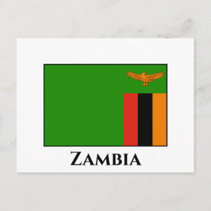 Carte Postale Drapeau Zambie