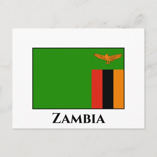 Carte Postale Drapeau Zambie (Devant)