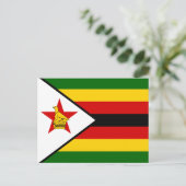 Carte Postale Drapeau zimbabwéen, Drapeau du Zimbabwe (Debout devant)