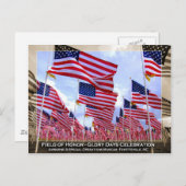 Carte Postale Drapeaux américains (Devant / Derrière)