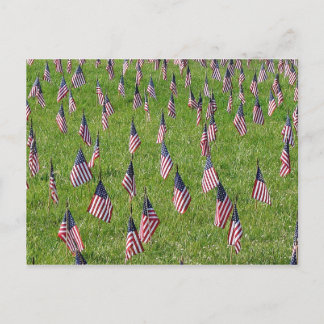 Carte postale drapeaux américains