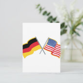 Carte Postale Drapeaux américains allemands (Debout devant)