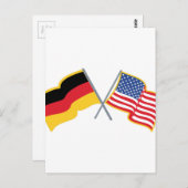 Carte Postale Drapeaux américains allemands (Devant / Derrière)