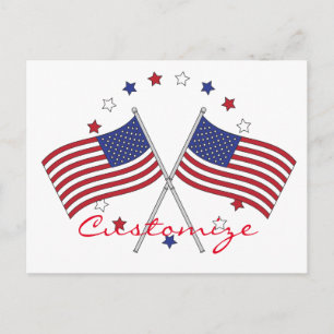 Carte Postale Drapeaux américains Thunder_Cove patriotique 4 jui