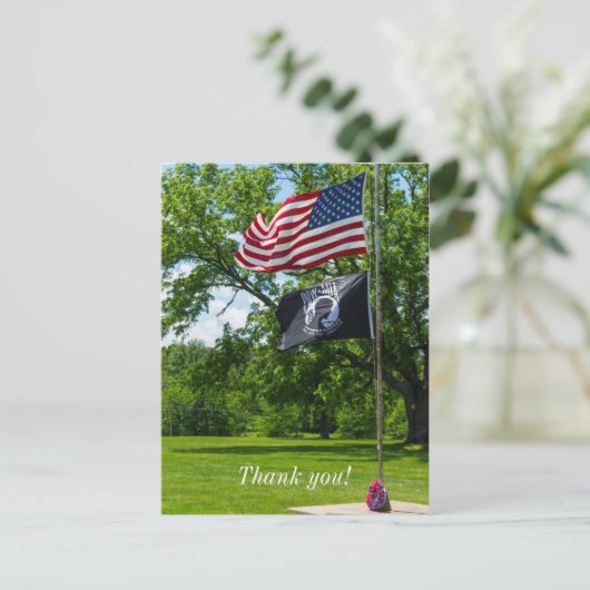 Carte Postale Drapeaux Amérique et POW (Debout devant)
