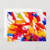 Carte Postale Drapeaux colorés (Devant / Derrière)