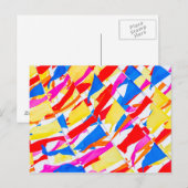 Carte Postale Drapeaux colorés (Devant / Derrière)