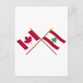Carte Postale Drapeaux croisés Canada et Liban (Devant)