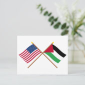 Carte Postale Drapeaux croisés des mouvements américains et pale (Debout devant)