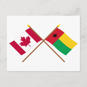 Carte Postale Drapeaux croisés du Canada et de la Guinée-Bissau