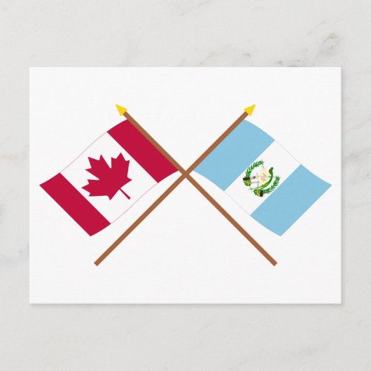 Carte Postale Drapeaux croisés du Canada et du Guatemala (Devant)