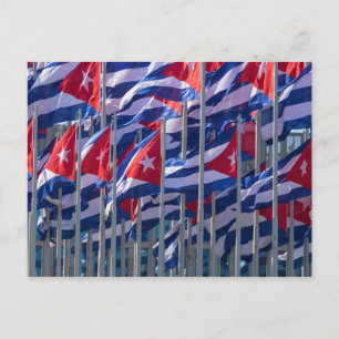 Carte Postale Drapeaux cubains, La Havane, Cuba