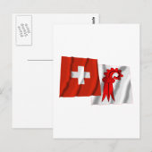 Carte Postale Drapeaux d'armure Suisse et Bâle-Campagne (Devant / Derrière)