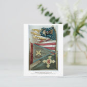 Carte Postale Drapeaux de bataille célèbres Union - Plaque 1 - (Debout devant)