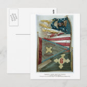 Carte Postale Drapeaux de bataille célèbres Union - Plaque 1 - (Devant / Derrière)