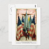 Carte Postale Drapeaux de bataille de la guerre civile no 5 (Devant / Derrière)