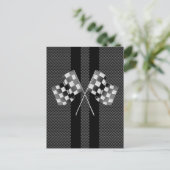 Carte Postale Drapeaux de course sur bandes de fibre de carbone  (Debout devant)