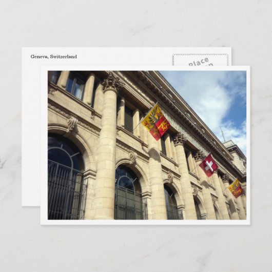 Carte Postale drapeaux de genève (Devant / Derrière)