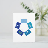 Carte Postale Drapeaux de la Micronésie et de ses États (Debout devant)