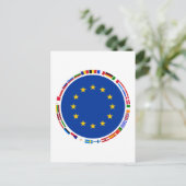 Carte Postale Drapeaux de l'Union européenne (Debout devant)