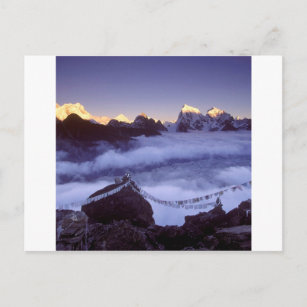 Carte Postale Drapeaux De Prière Du Parc Sur L'Everest Népal