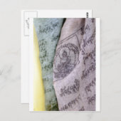 Carte Postale Drapeaux de prière tibétains (Devant / Derrière)