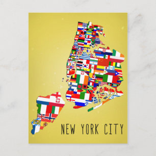 Carte Postale Drapeaux de quartier de New York