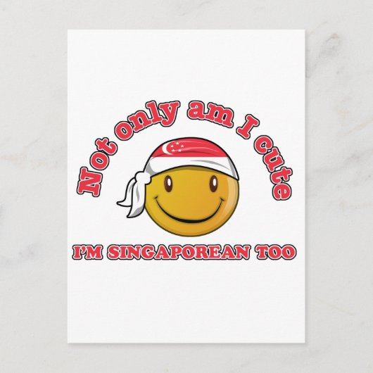 Carte Postale Drapeaux de Singapour (Devant)