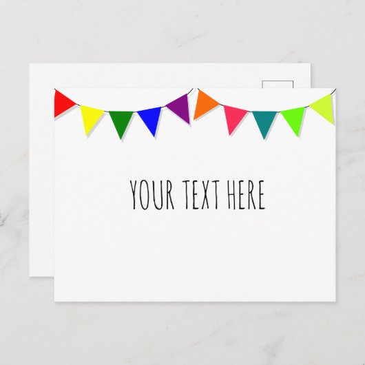 Carte Postale Drapeaux décoratifs (Devant / Derrière)