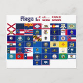 Carte postale "Drapeaux des Etats-Unis" (Devant)
