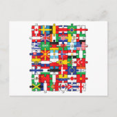 Carte Postale Drapeaux des pays du pavillon international (Devant)