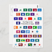 Carte Postale Drapeaux des préfectures du Japon (Devant / Derrière)