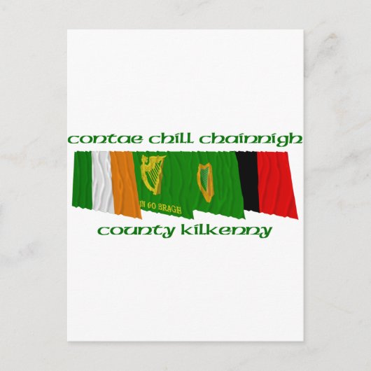 Carte Postale Drapeaux du comté de Kilkenny (Devant)