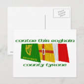 Carte Postale Drapeaux du comté de Tyrone (Devant / Derrière)