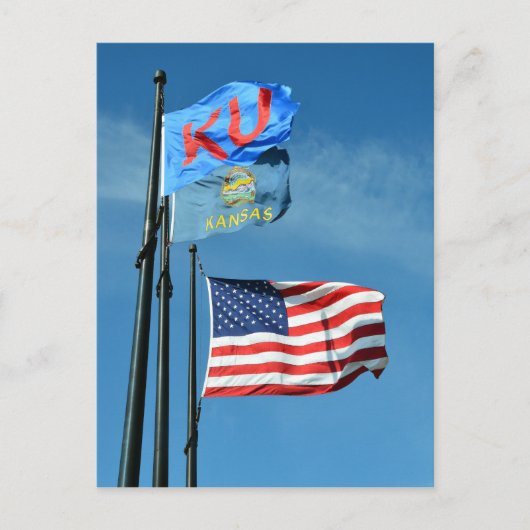 Carte Postale Drapeaux du Kansas (Devant)