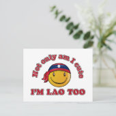 Carte Postale Drapeaux du Laos (Debout devant)