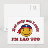 Carte Postale Drapeaux du Laos (Devant / Derrière)