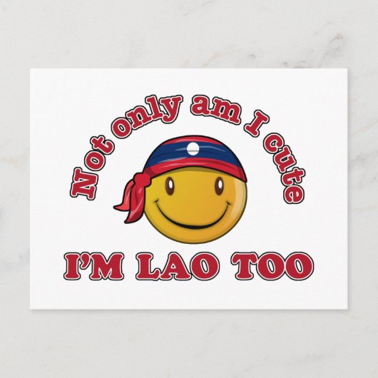 Carte Postale Drapeaux du Laos (Devant)