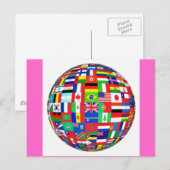 Carte Postale Drapeaux du monde (Devant / Derrière)
