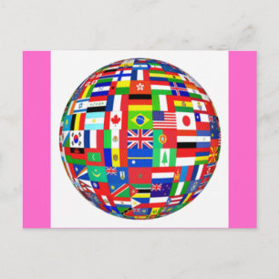 Carte Postale Drapeaux du monde