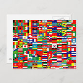 Carte Postale drapeaux du monde (Devant / Derrière)