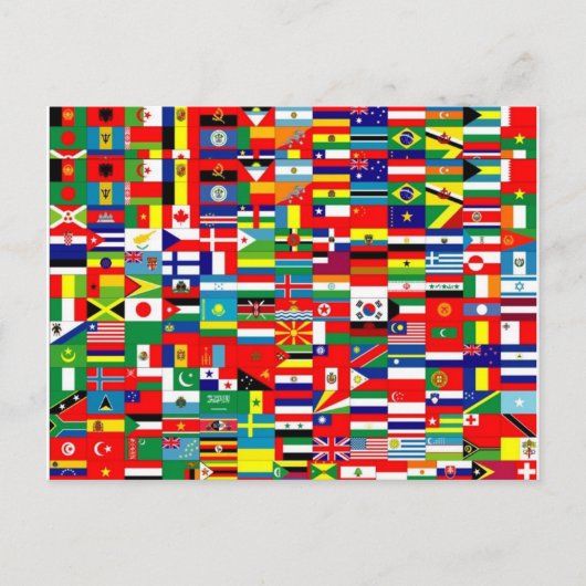 Carte Postale drapeaux du monde (Devant)