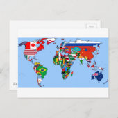 Carte Postale Drapeaux du monde 2014 (Devant / Derrière)