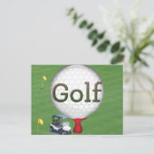 Carte Postale Drapeaux du panier composite Golf (Debout devant)