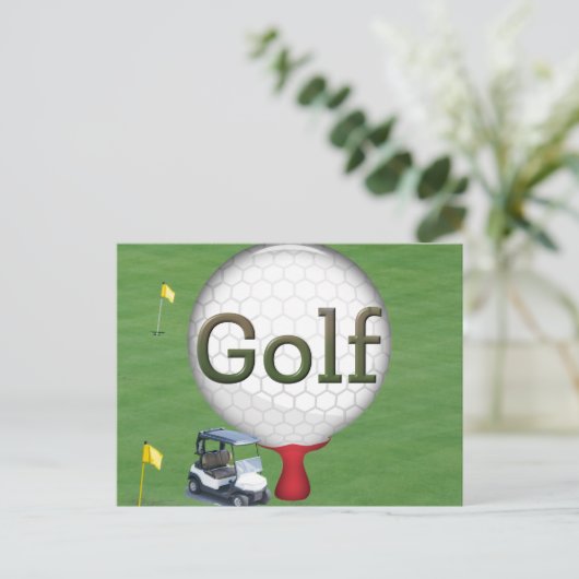 Carte Postale Drapeaux du panier composite Golf (Debout devant)